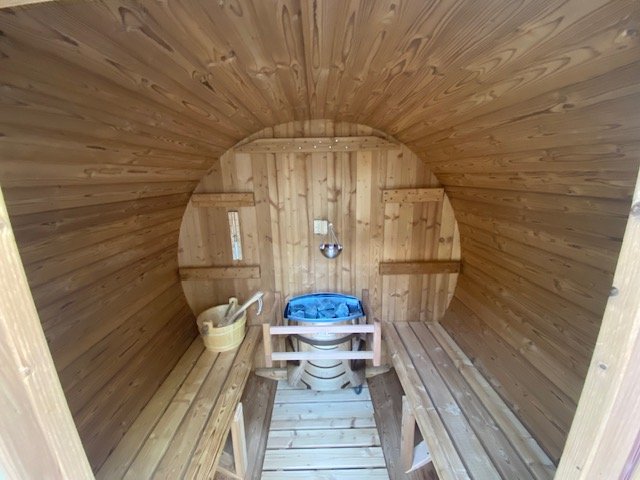 IN STOCK Barrel Sauna - Length: 1500mm x Diameter: 1800mm Thermo Hemlock - Image 4